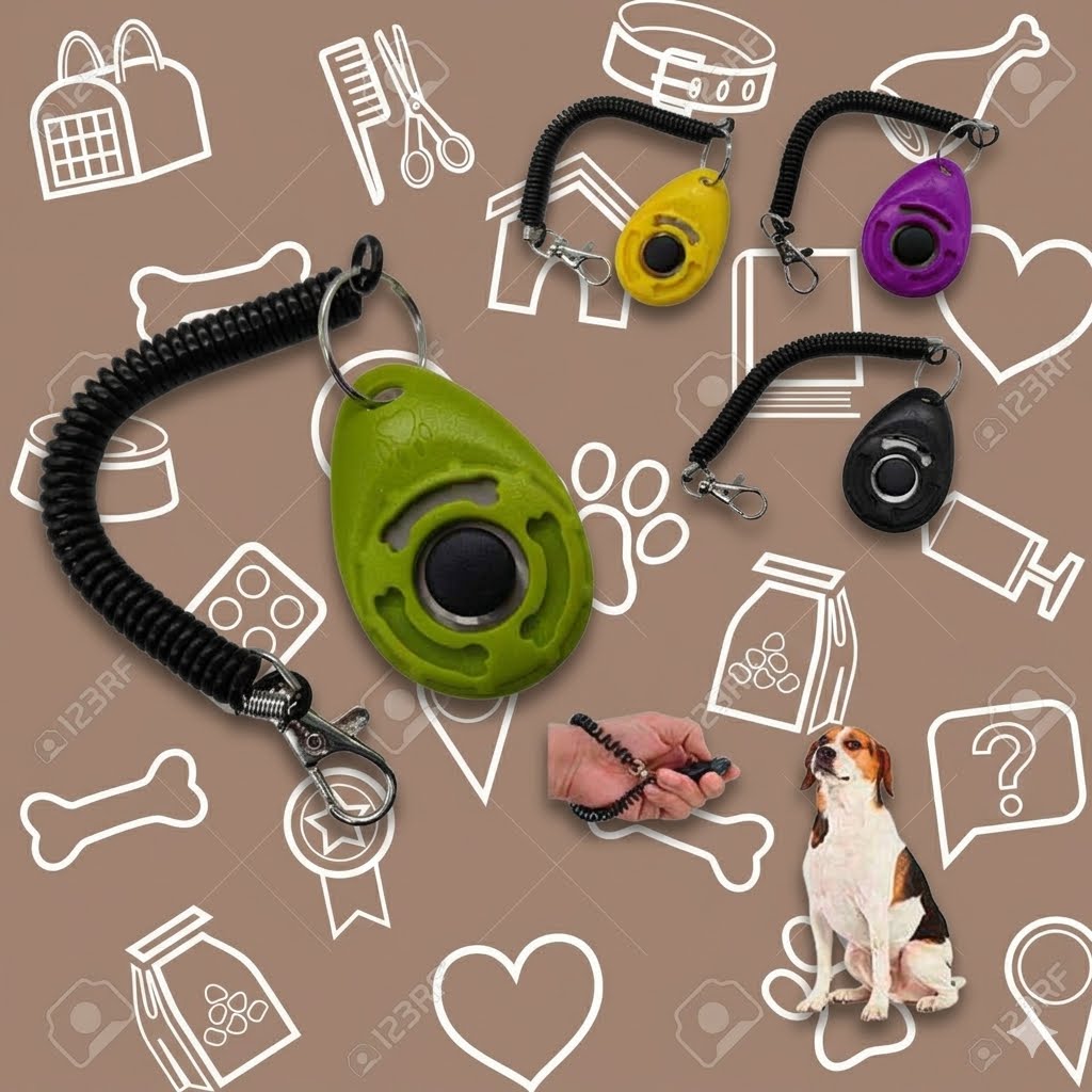 Clicker de Entrenamiento para Perros con Pulsera Elástica
