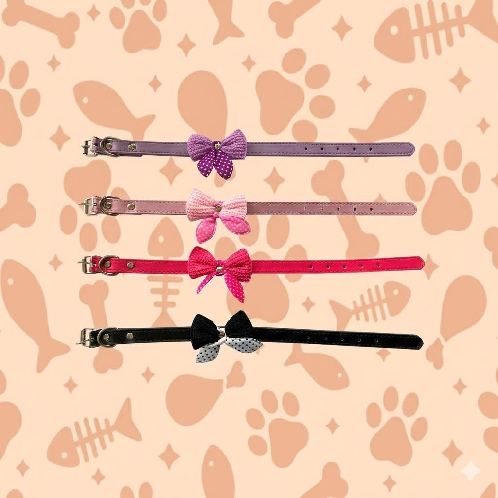 Collar para Gato con Moño Decorativo