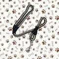 Correa Trenzada para Perro - Blanco y Negro