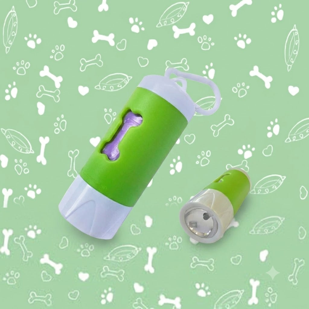 Dispensador de Bolsas para Mascotas con Linterna
