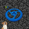 FRISBEE DE GOMA CALADO PARA PERROS / DIÁMETRO 26 CM - VERDE Y AZUL