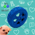 JUGUETE LLANTA DE GOMA DENTAL PARA PERROS / LIMPIEZA DE DIENTES 12 CM - VERDE Y AZUL