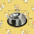 PLATO DE ACERO INOXIDABLE PARA MASCOTAS / ANTIDESLIZANTE 25.5 CM - MASCOPETS