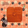TAPETE LAME LENTO CUADRADO PARA MASCOTAS / 4 ZONAS HUESOS Y PANAL 20 CM - 4 COLORES