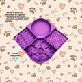 TAPETE LAME LENTO MULTITEXTURA PARA MASCOTAS / 4 ZONAS + BOWL INTEGRADO 21 CM