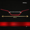 TIMÓN DE MOTO CON BARRA ESTABILIZADORA / ALUMINIO ANODIZADO ROJO