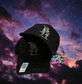 Gorra negra El Mago con letras LA en cristales strass - Rico Hats