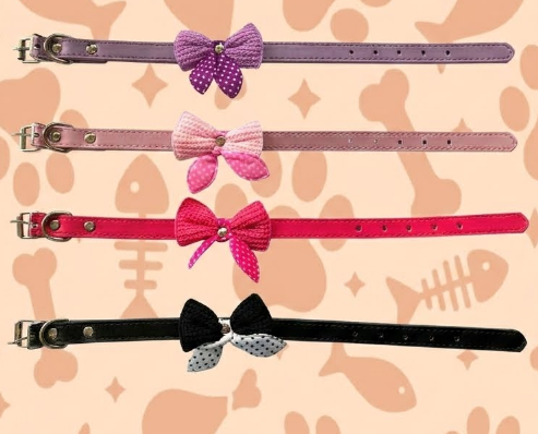 Collar para Gato con Moño Decorativo