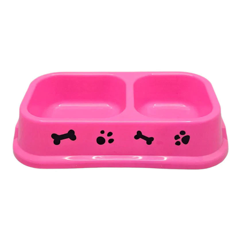 COMEDERO DOBLE PARA MASCOTAS / PLATO DUPLO DE COMIDA Y AGUA