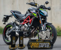 KIT PROTAPER PARA MOTO / MANUBRIO CROMADO + PAD PROTECTOR + GRIPS + RISERS ALUMINIO